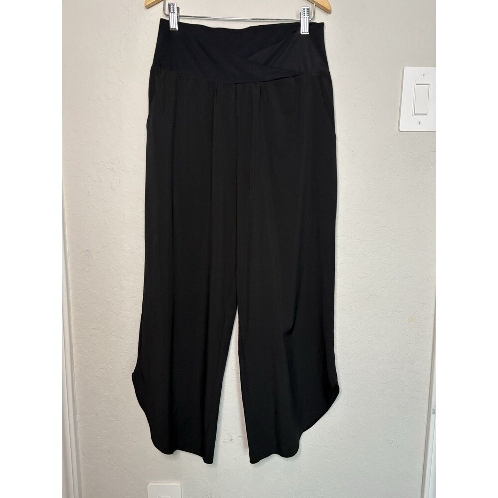 Halara Breezeful Black Wide Leg Pants Womens Sz Medium Palazzo High Waisted Flow